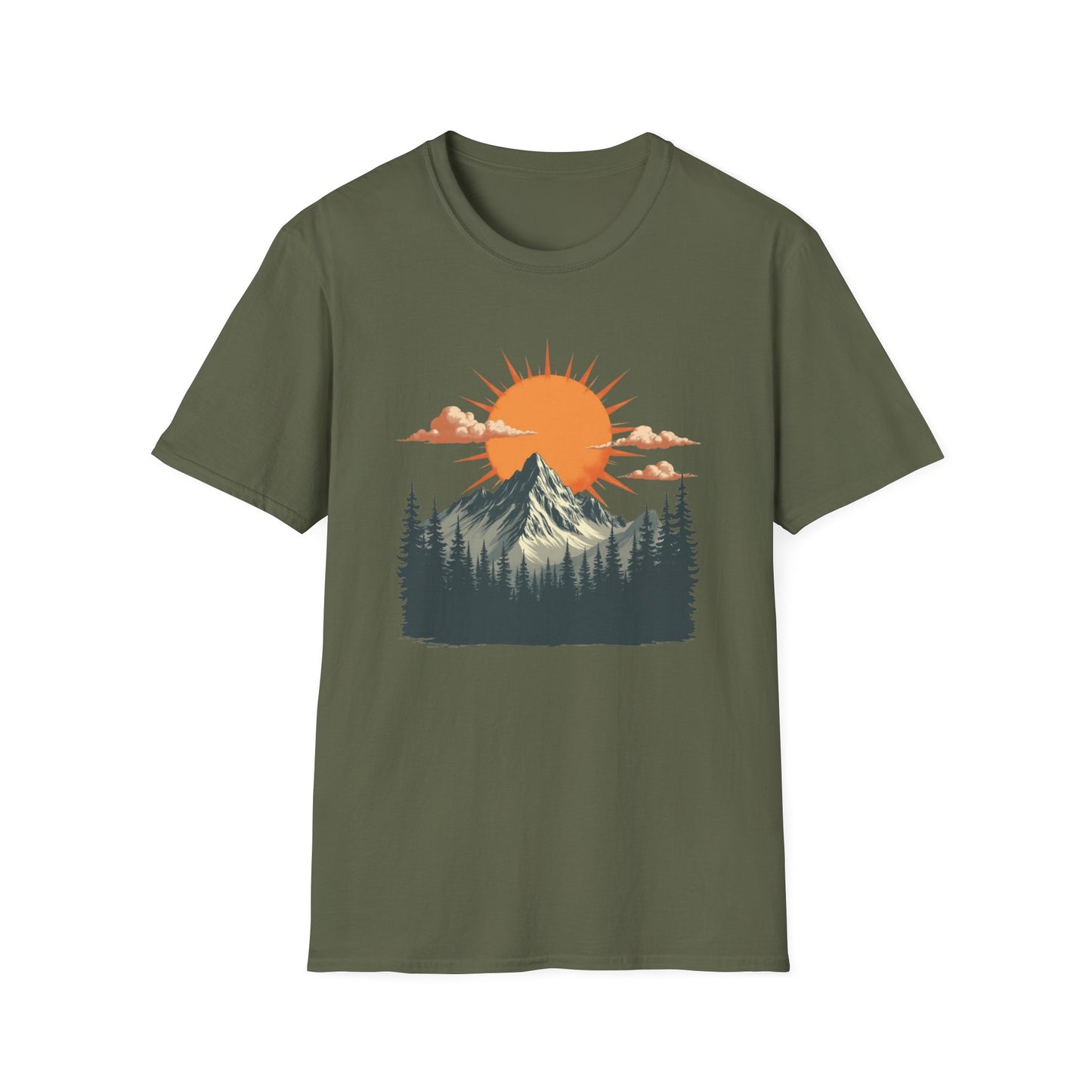 Retro Mountain Sunrise T-Shirt